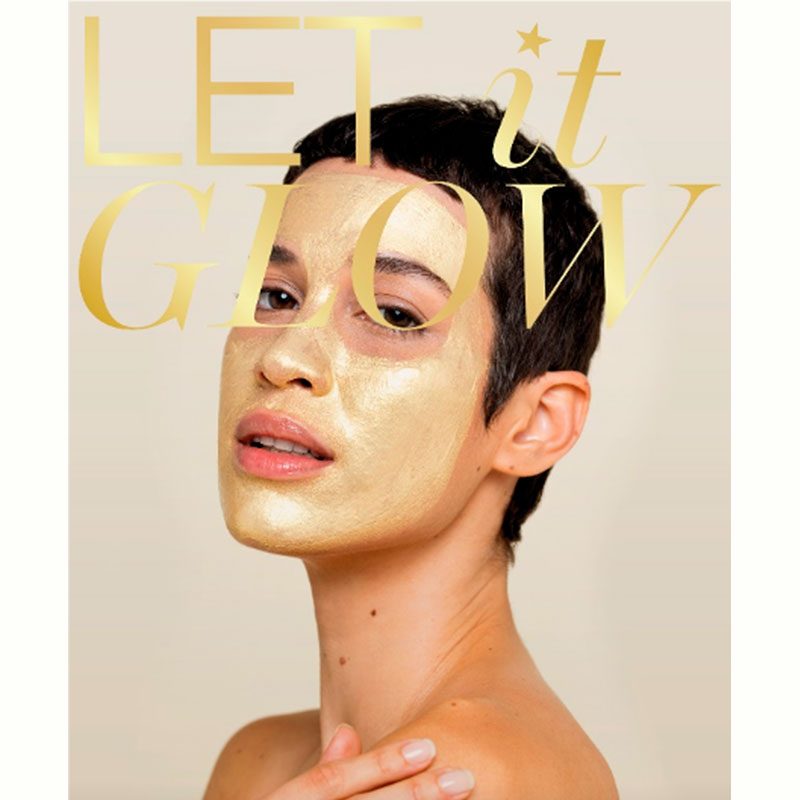 mascarilla oro navidad